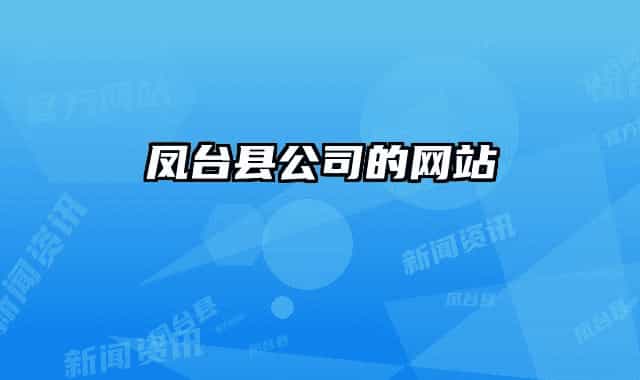 凤台县公司的网站