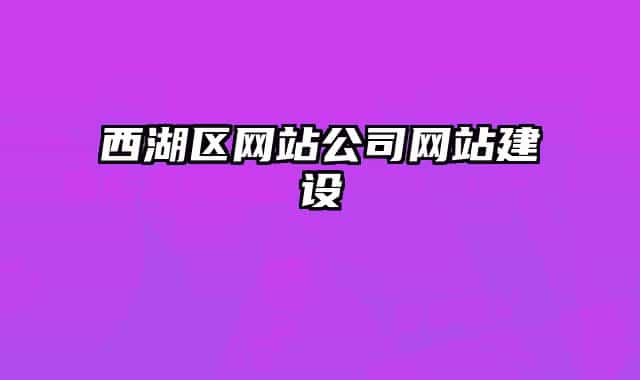西湖区网站公司网站建设