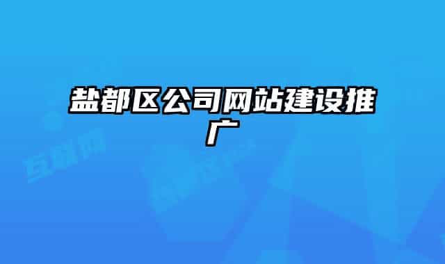盐都区公司网站建设推广