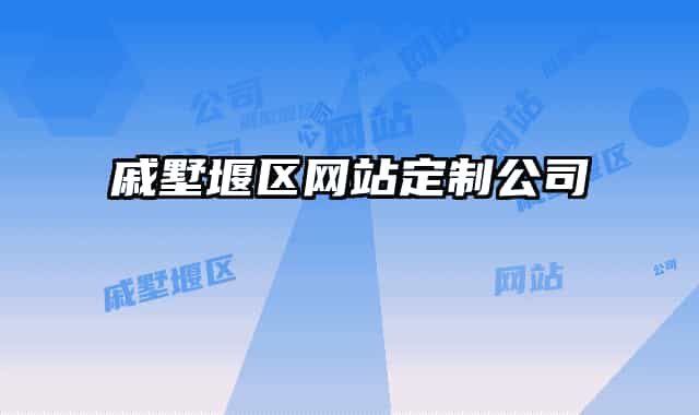 戚墅堰区网站定制公司