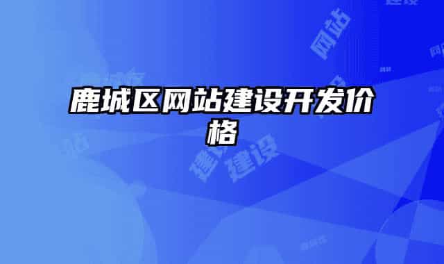鹿城区网站建设开发价格