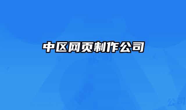 中区网页制作公司