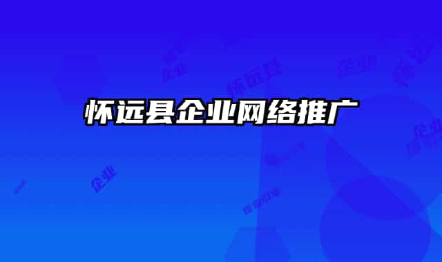 怀远县企业网络推广