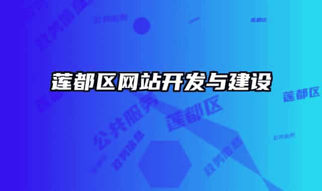 莲都区网站开发与建设