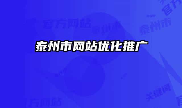 泰州市网站优化推广