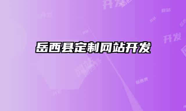 岳西县定制网站开发