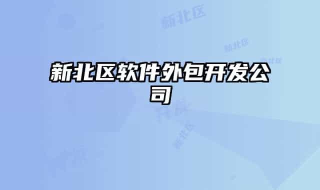 新北区软件外包开发公司