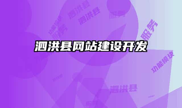 泗洪县网站建设开发