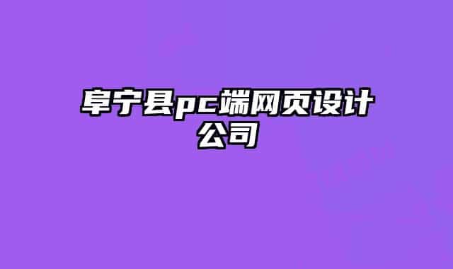 阜宁县pc端网页设计公司