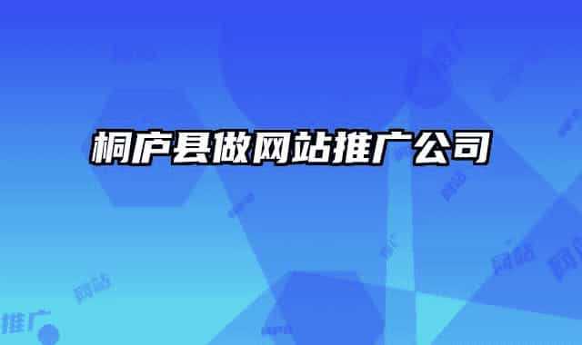 桐庐县做网站推广公司