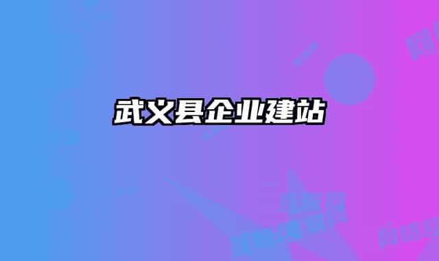 武义县企业建站