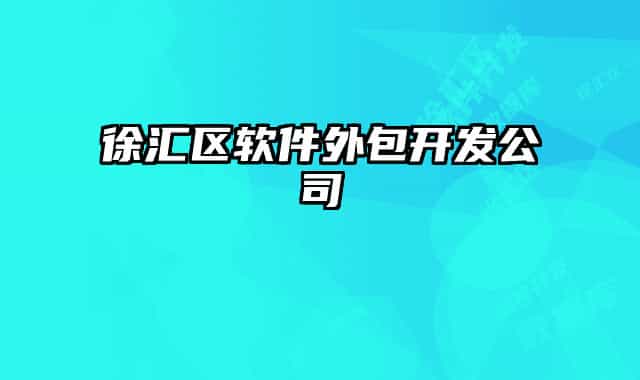 徐汇区软件外包开发公司