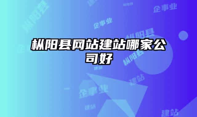 枞阳县网站建站哪家公司好