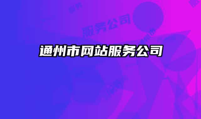 通州市网站服务公司