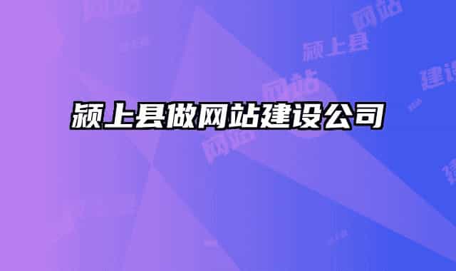 颍上县做网站建设公司