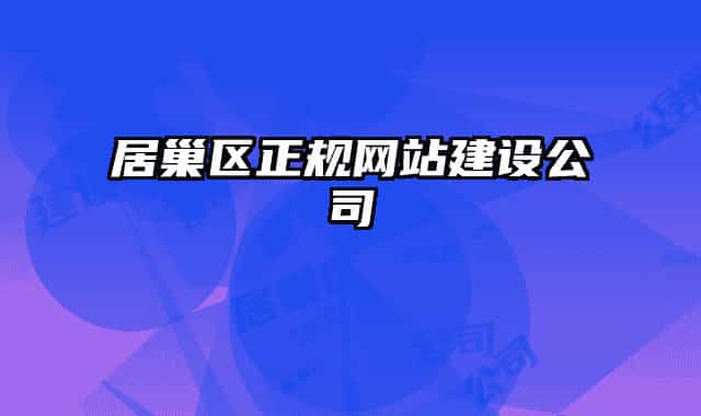 居巢区正规网站建设公司