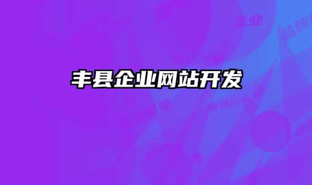 丰县企业网站开发