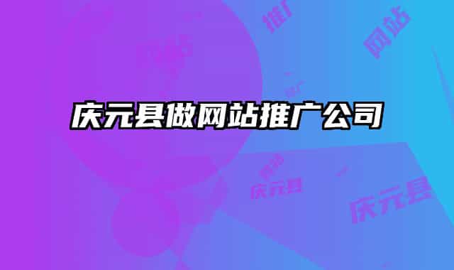 庆元县做网站推广公司