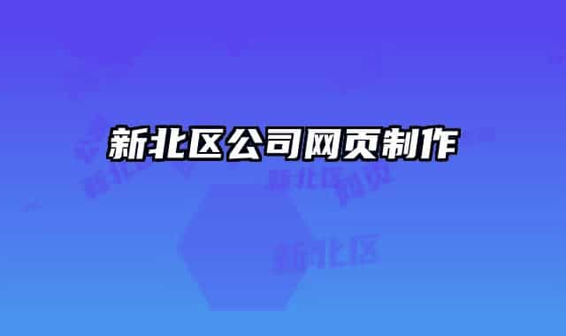 新北区公司网页制作