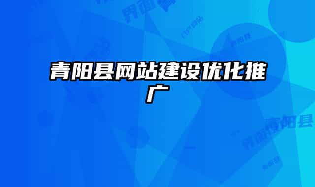 青阳县网站建设优化推广