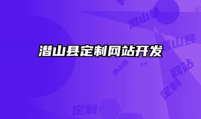 潜山县定制网站开发