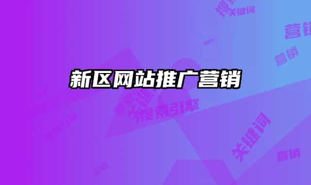 新区网站推广营销