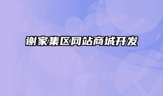 谢家集区网站商城开发