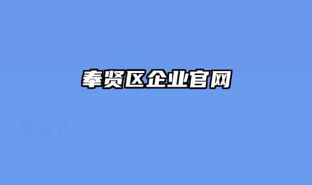 奉贤区企业官网