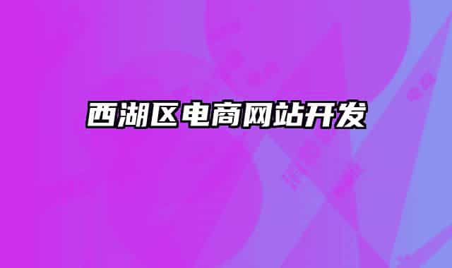 西湖区电商网站开发