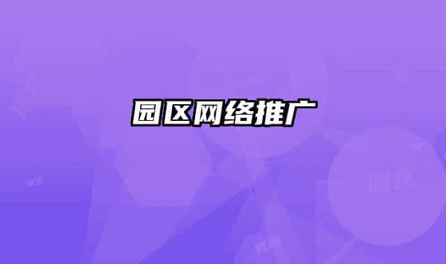 园区网络推广