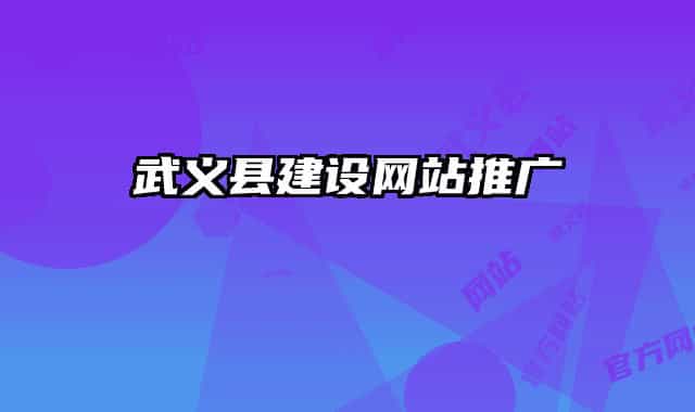 武义县建设网站推广
