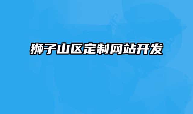 狮子山区定制网站开发