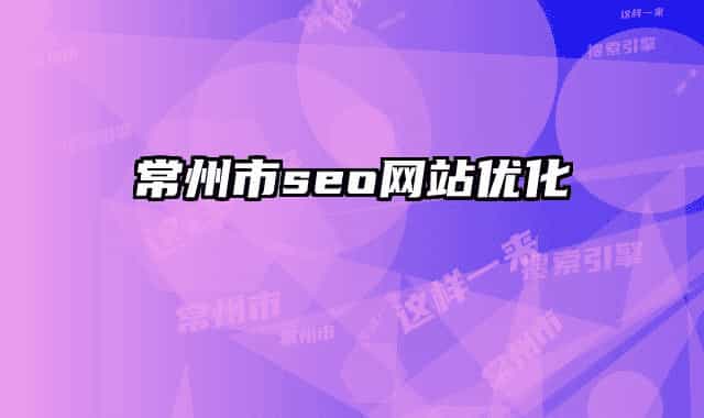 常州市seo网站优化