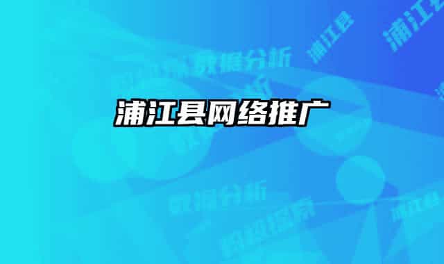 浦江县网络推广