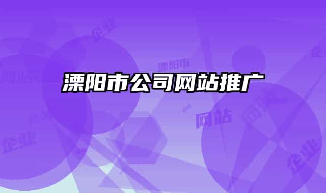 溧阳市公司网站推广