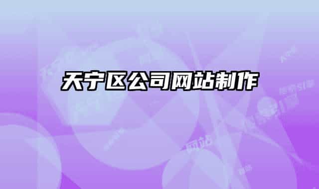 天宁区公司网站制作