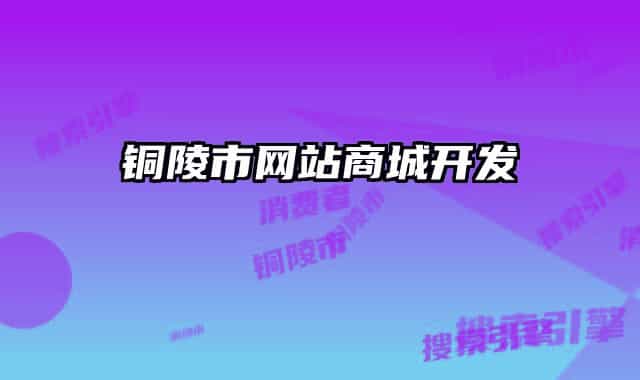 铜陵市网站商城开发