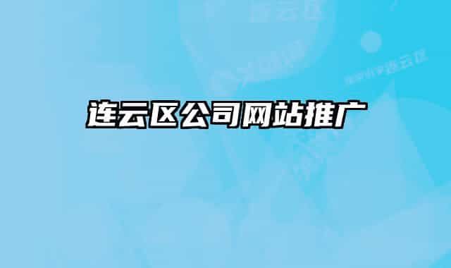 连云区公司网站推广