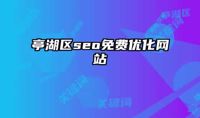 亭湖区seo免费优化网站