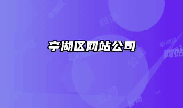 亭湖区网站公司