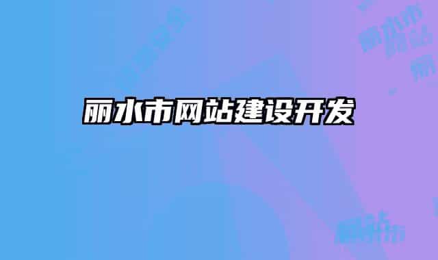 丽水市网站建设开发