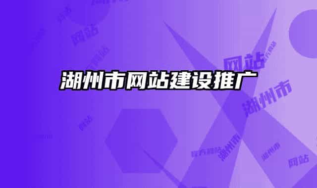 湖州市网站建设推广