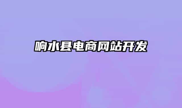 响水县电商网站开发