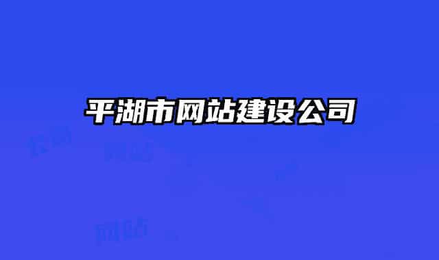 平湖市网站建设公司