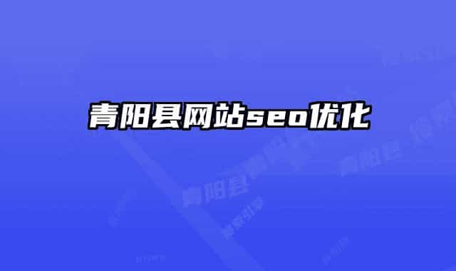 青阳县网站seo优化