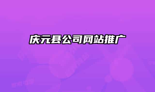 庆元县公司网站推广