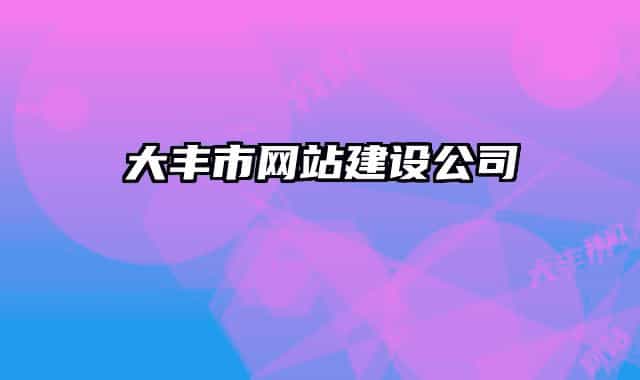 大丰市网站建设公司