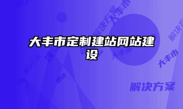 大丰市定制建站网站建设