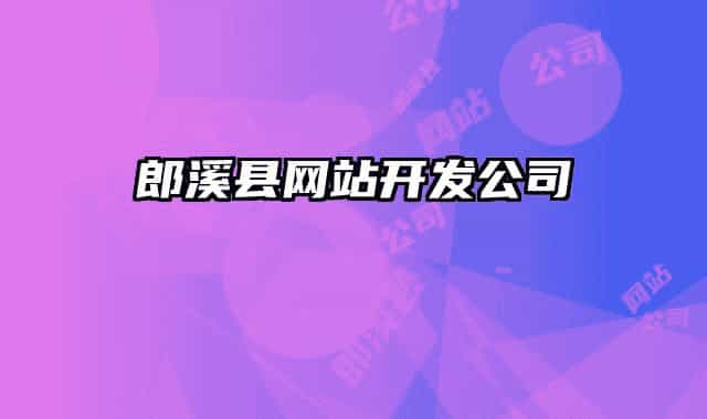 郎溪县网站开发公司