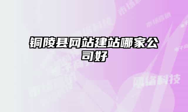 铜陵县网站建站哪家公司好